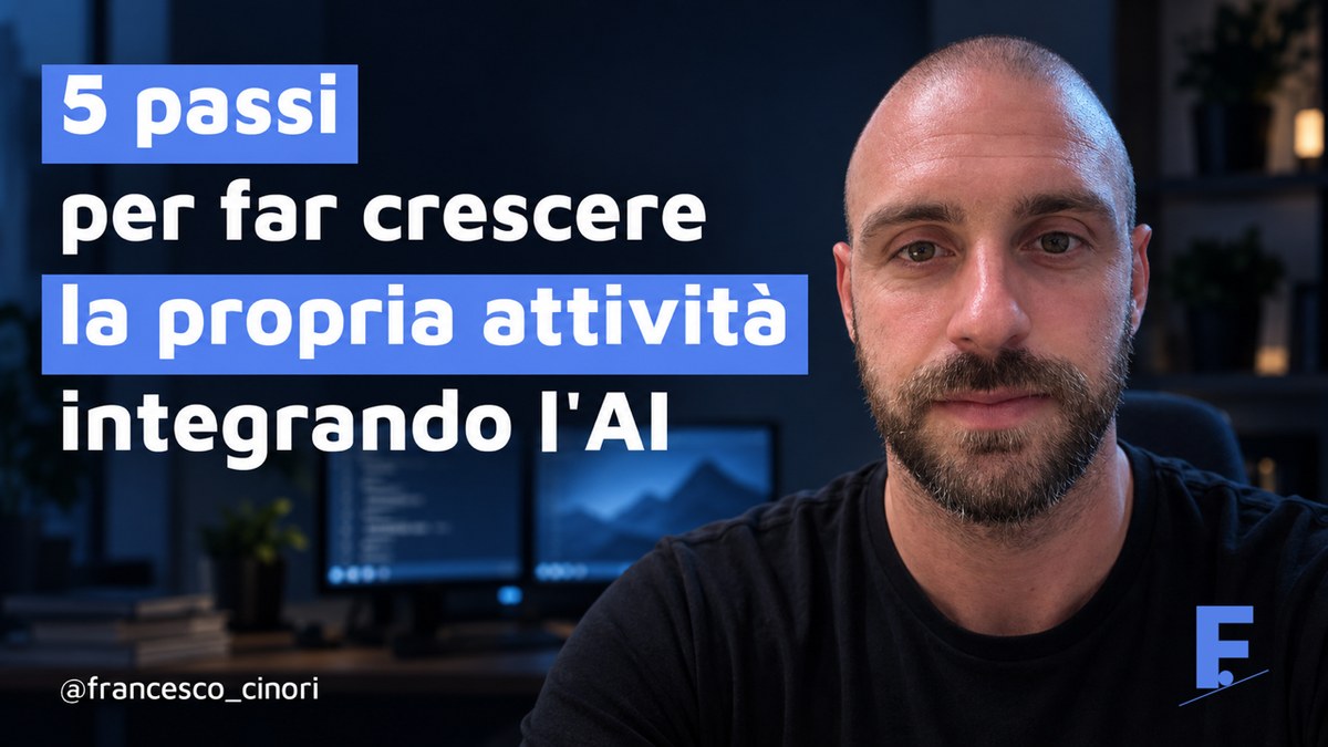 Crescere con l'AI da libero professionista: i 5 passi, dal collo di bottiglia al sistema che gira a computer spento
