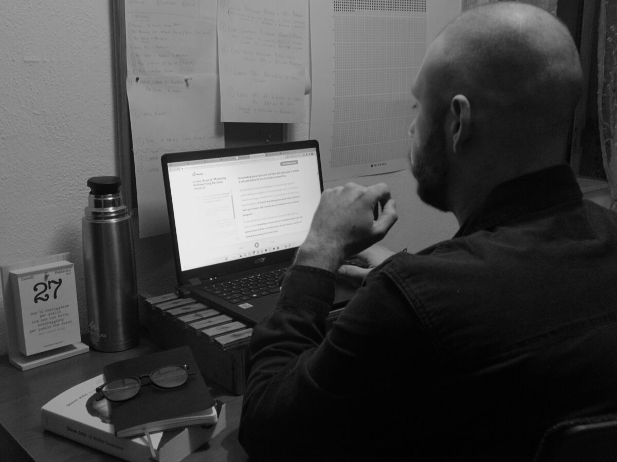 Francesco Cinori al lavoro